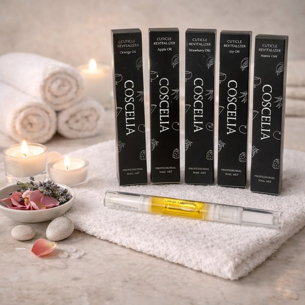 Coscelia Cuticle Revitalizer Oil Set | Professional Nail Care Bundle | 5pc Multi